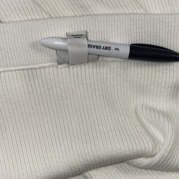 Ava & Viv Women’s Plus 2X White Ribbed Sweater Knit Pullover Long Sleeve - Picture 4 of 6